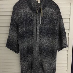 Chico’s Short sleeve wool sweater jacket- NWT